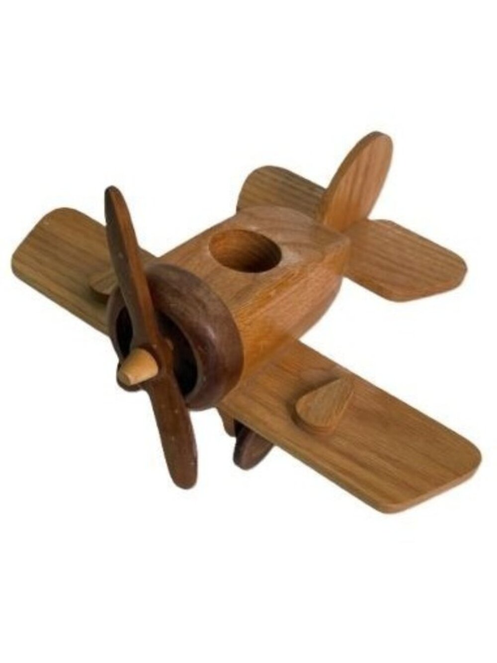 Vintage Handmade Wooden Airplane Folk Art Toy Sculpture Rustic Wood Plane”